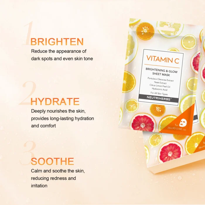Glowing Vitamin C Facial Mask For Nourishing Skin And Reducing Redness - Image 5