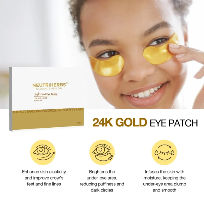 24 Karat Gold Collagen Eye Patch For Anti-Wrinkles | 5 Pairs - Image 10
