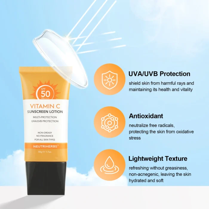 Vitamin C Sunscreen SPF50 With Double UV Protection - Image 4