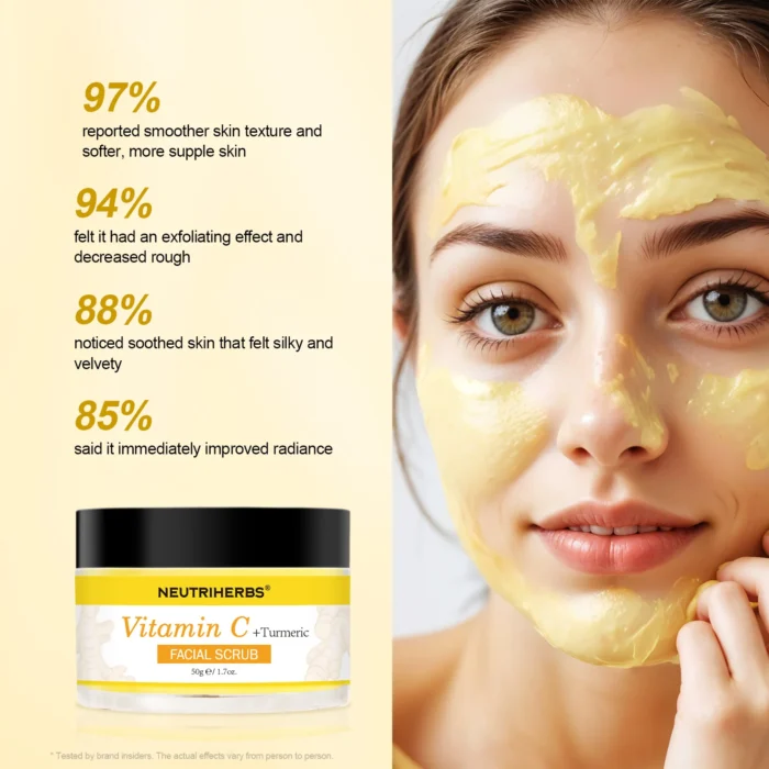 Vitamin C Turmeric Exfoliating Glow Facial Scrub For Skin Lightening - Image 8