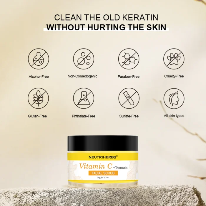 Vitamin C Turmeric Exfoliating Glow Facial Scrub For Skin Lightening - Image 10