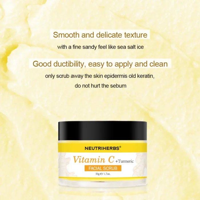 Vitamin C Turmeric Exfoliating Glow Facial Scrub For Skin Lightening - Image 5