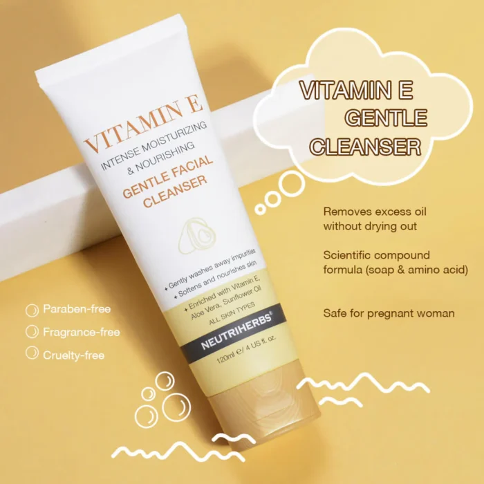 Vitamin E Gentle Facial Cleanser For Intense Nourishing - Image 6