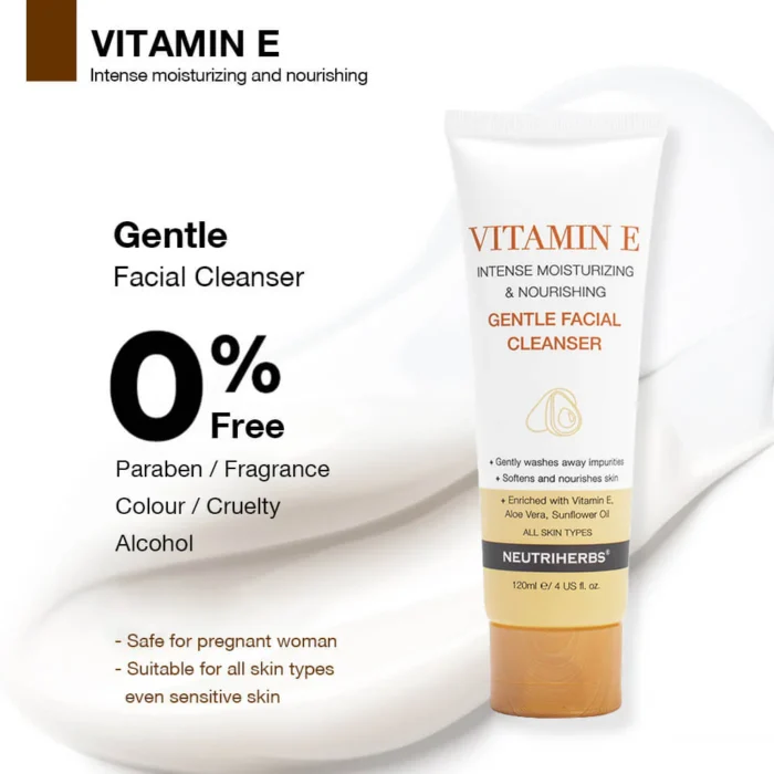 Vitamin E Gentle Facial Cleanser For Intense Nourishing - Image 4