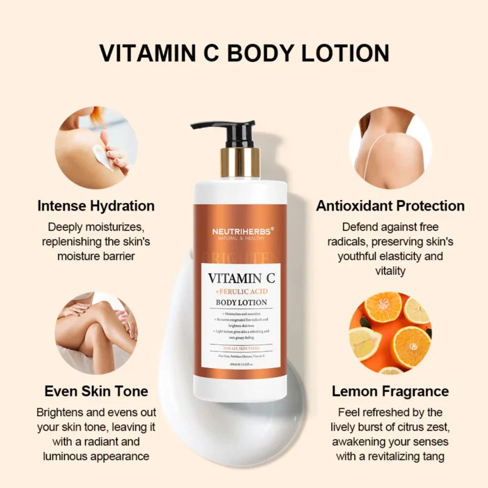 Vitamin C Body Lotion For Brightening With Ferulic Acid - Image 4