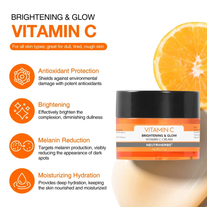 Vitamin C Brightening and Glow Cream For Antioxidant And Skin Radiant - Image 7