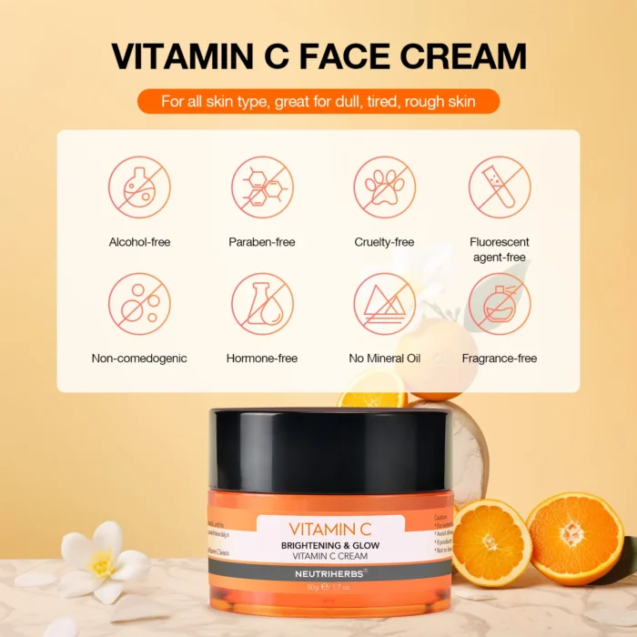 Vitamin C Brightening and Glow Cream For Antioxidant And Skin Radiant - Image 9