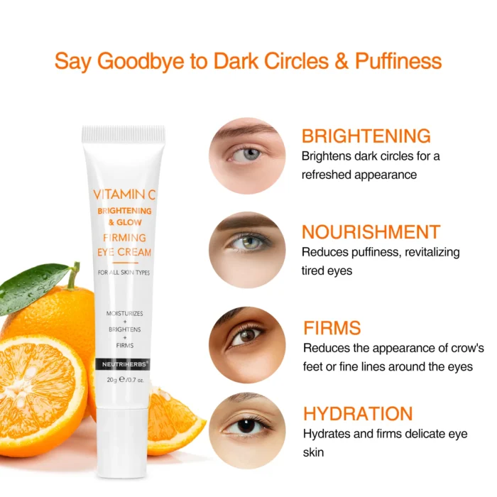 Vitamin C Eye Cream Moisturizes Eye Area With Cooling Gel Formula - Image 8