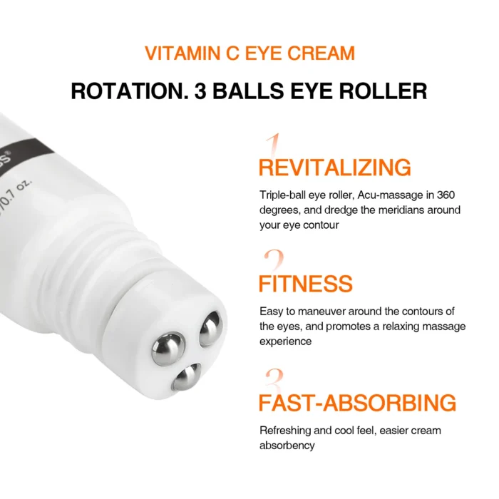 Vitamin C Eye Cream Moisturizes Eye Area With Cooling Gel Formula - Image 3