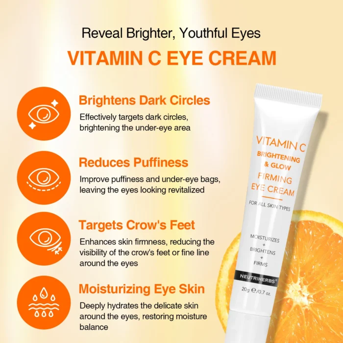 Vitamin C Eye Cream Moisturizes Eye Area With Cooling Gel Formula - Image 6