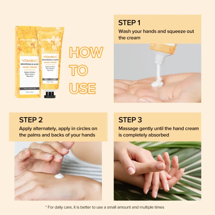 Vitamin C Hand Cream With Cherry Blossom Scent - Image 8