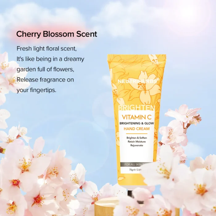 Vitamin C Hand Cream With Cherry Blossom Scent - Image 10