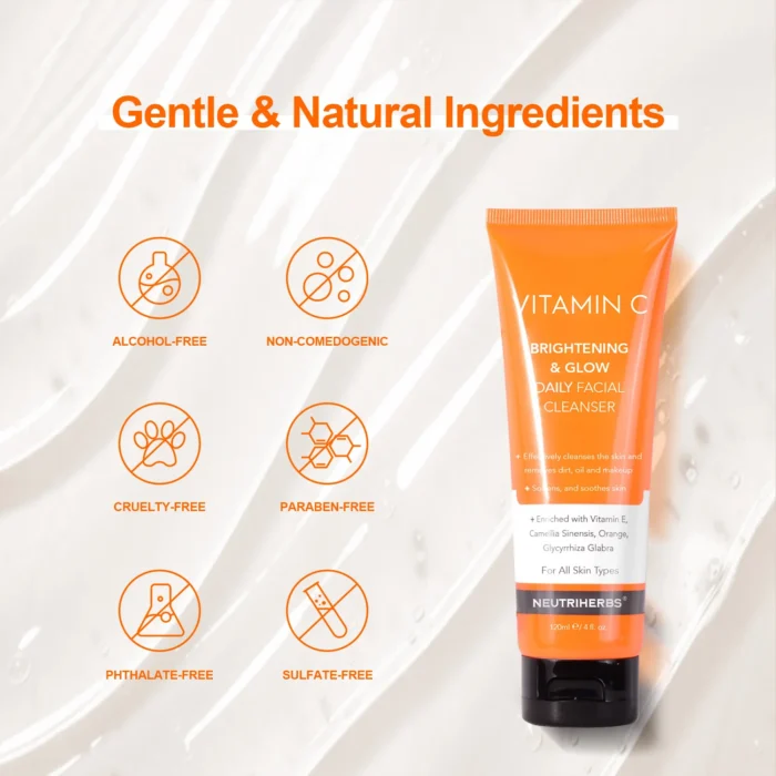 Vitamin C Brightening & Glow Facial Cleanser - Image 6