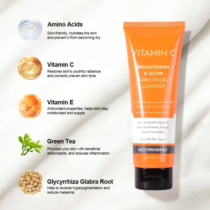 Vitamin C Brightening & Glow Facial Cleanser - Image 4