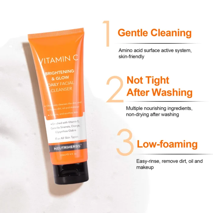 Vitamin C Brightening & Glow Facial Cleanser - Image 3